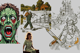 create vintage comic art or retro pop art illustration