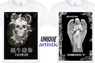 design artsy,unique,trendy streetwear tshirts or hoodies