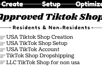create USA tiktok shop setup tiktok shop USA tiktok shop business representative