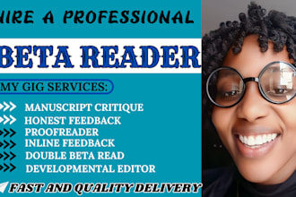 alpha or beta read literary fiction memoir mystery novel sci fi, honest feedback