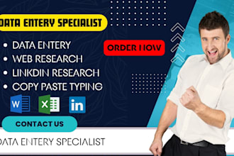 do excel data entry, copy paste, convert pdf,web research