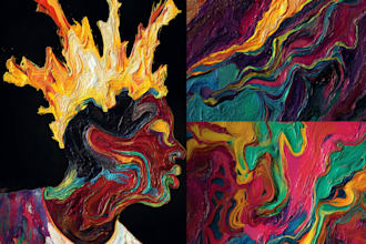 create paint unique digital art abstract, surrealism