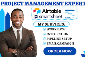 setup smartsheet database ms microsoft project gantt airtable project management
