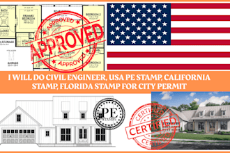 draw review and stamp engineering plan architectural drawing floor plan pe stamp