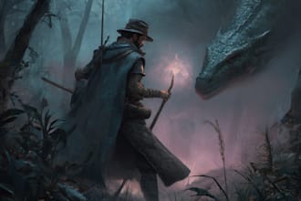 make fantasy, dnd, horror digital art with your character