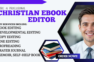 copy edit, proofread christian ebook, self help, daily devotions, memoir journal