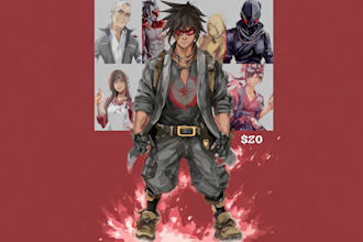 draw custom anime character, fanart, and manga art illustration
