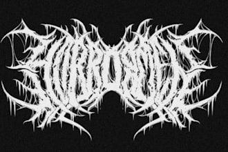 design a death metal, slam, and brutal logo for you
