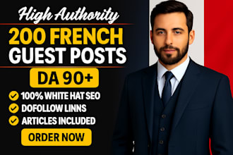 provide high authority da 90 plus french dofollow SEO backlinks