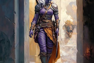 make your dnd character, fantasy, fanart or tcg illustration for you