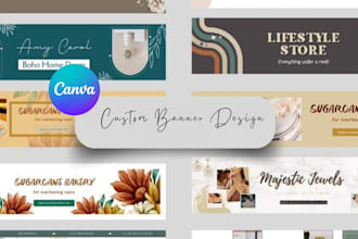 design etsy banner, etsy logo for your etsy shop, web and shopify banner ads