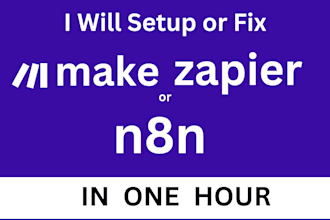 setup fix make com made com zapier n8n automation workflow makecom api in 1 hour