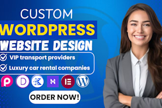 build a luxury chauffeur or driver rental website on wordpress