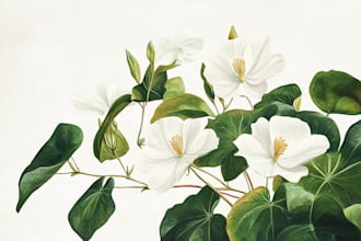 draw realistic botanical watercolor illustration