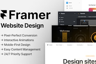 design framer website or framer landing page