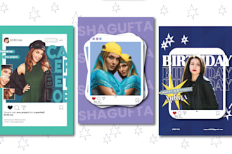 design modern and vibrant birthday flyers for any celebration