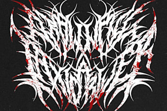 design death metal logo, slamming,gore grind,black metal