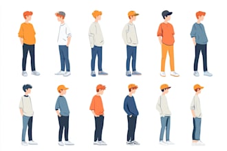 create cartoon character or avatar in vectors