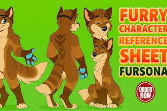 draw your fursona, furry character, anthro oc, nsfw art or ref sheet