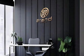design zoom virtual background professionally with 3d logo