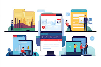 create a unique custom vector illustration in flat style