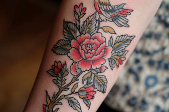 make you a traditional old school tattoo style design