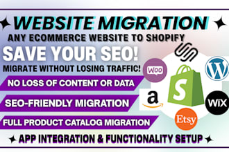 migrate wordpress website, wix to wordpress or wix to shopify migration