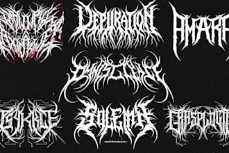 create death metal, black metal, and brutal death metal logo