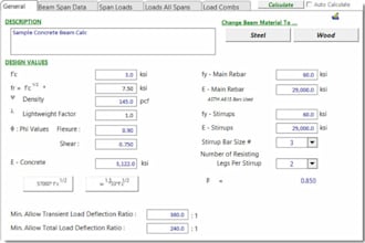 do structural design rcc steel analysis load calculations for city permit