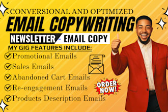 write your sales email copywriting, email ad copy, email sequence, newsletter