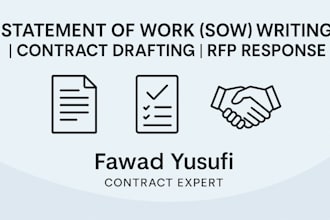 write professional procurement manuals, contracts, sows, and rfp response