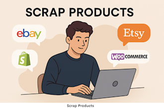 add scrap products edits csv or import products on shopify, ebay, woocommerce