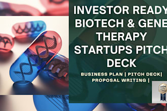 investor ready eu USA uk asia biotech  and gene therapy startups pitch deck ppt