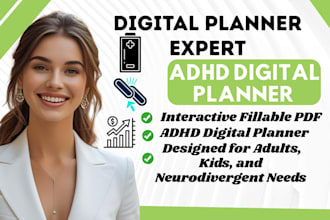 design adhd digital planner adhd tracker adhd planner for self care, kids, etsy