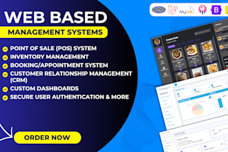 do custom web based management system with pos, CRM, inventory using PHP laravel