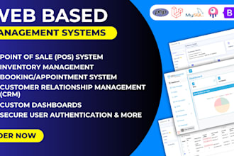 do custom web based management system with pos, CRM, inventory using PHP laravel