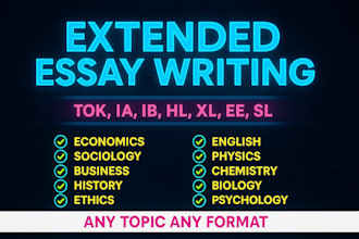 extended essay,ib tok exhibitions ess ia sl hl ee math,economics,business,bio,cs