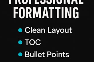 professionally format and edit your ms word document