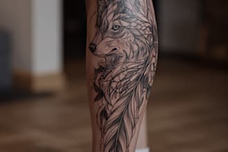 create a tattoo design for leg sleeve
