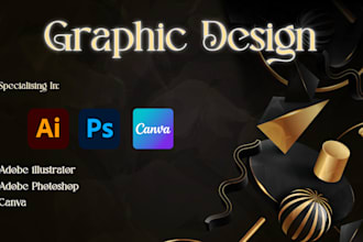 do graphic design work in illustrator, photoshop, or canva