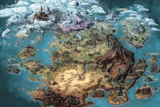 create a high quality fantasy map