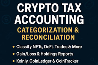 crypto tax accounting, categorization and reconciliation