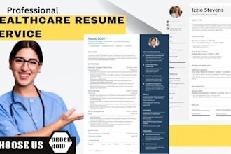 write and design a professional healthcare resume