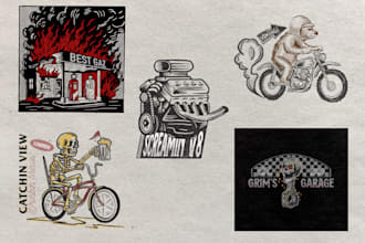 do vintage modern art, logo, illustration, badge, etc