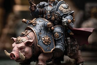 draw a warhammer 40k person and animal