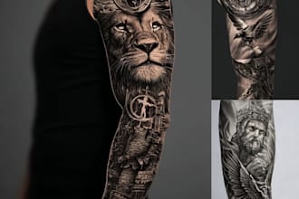 create tattoo designe, custom tattoo design, tattoo sleeve