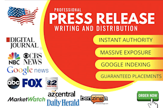 handle press release distribution services, write news release, PR distribution