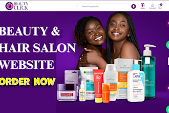build beauty website spa website hair extension salon website skincare website