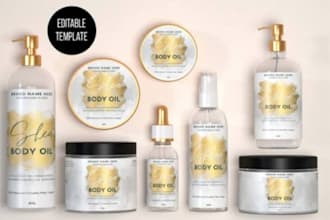 create jar label,cream label,skin care label or cosmetic label in 2 hours