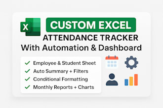 create excel attendance tracker with automation